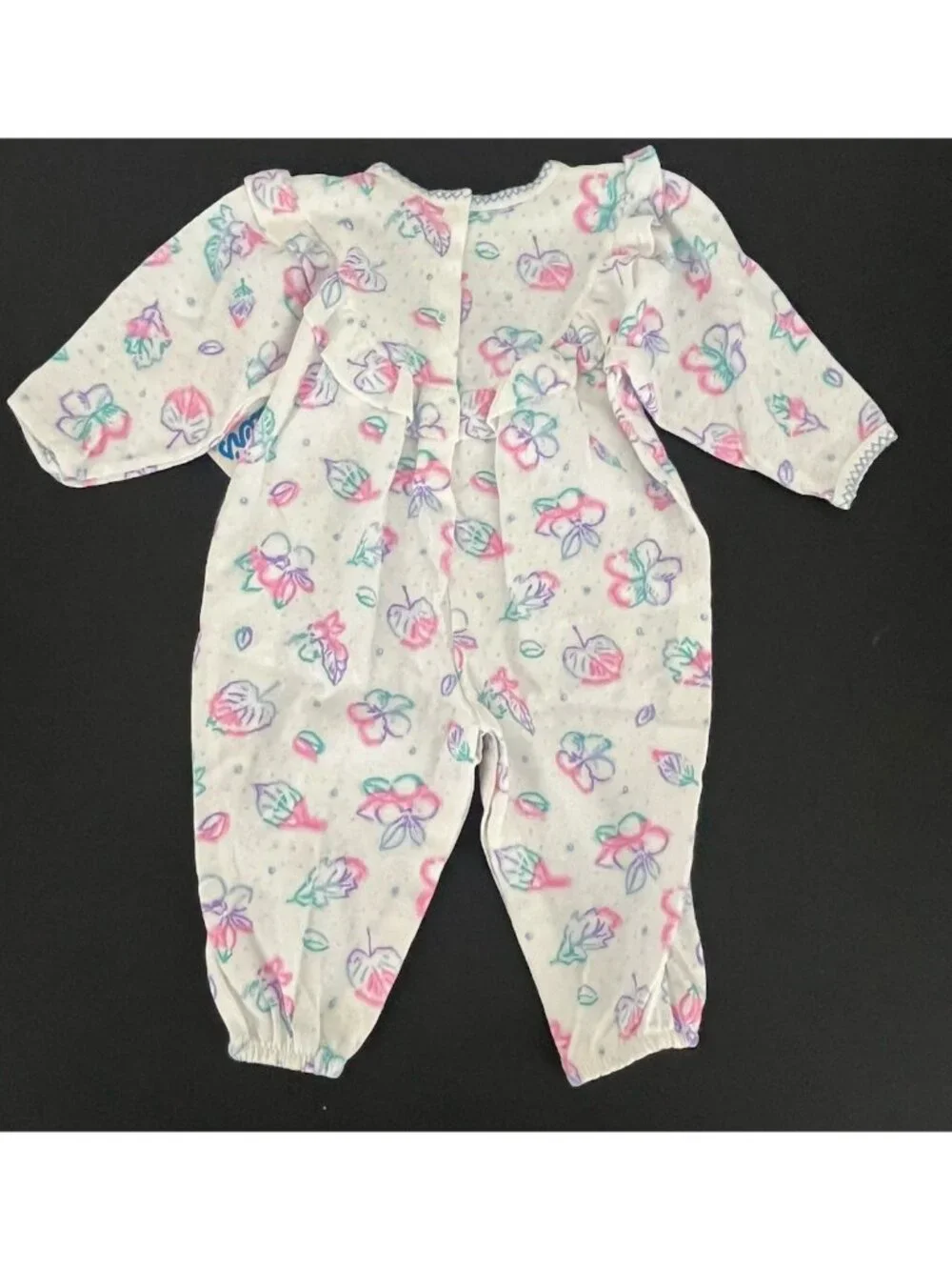 Vintage Carters Baby Girl's 6 mos Floral One Piece Bubble Romper NWT